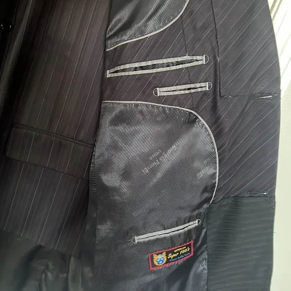 Giorgio Fiorelli Navy Striped 3 Piece Suit - Picture 5 of 16